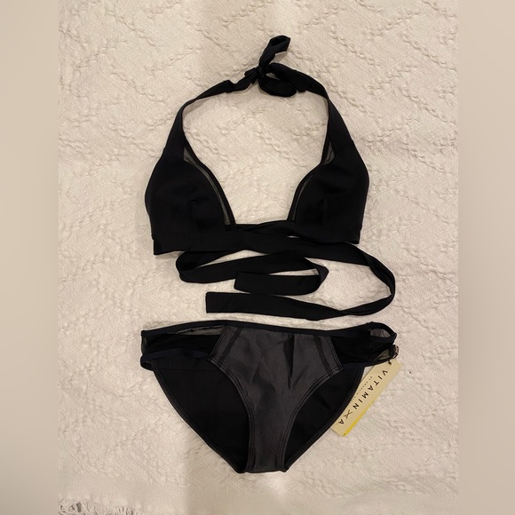 Vitamin A Neolux bikini set, size S/6 bottom (NWT), S wrap top (GUC) - Picture 1 of 13